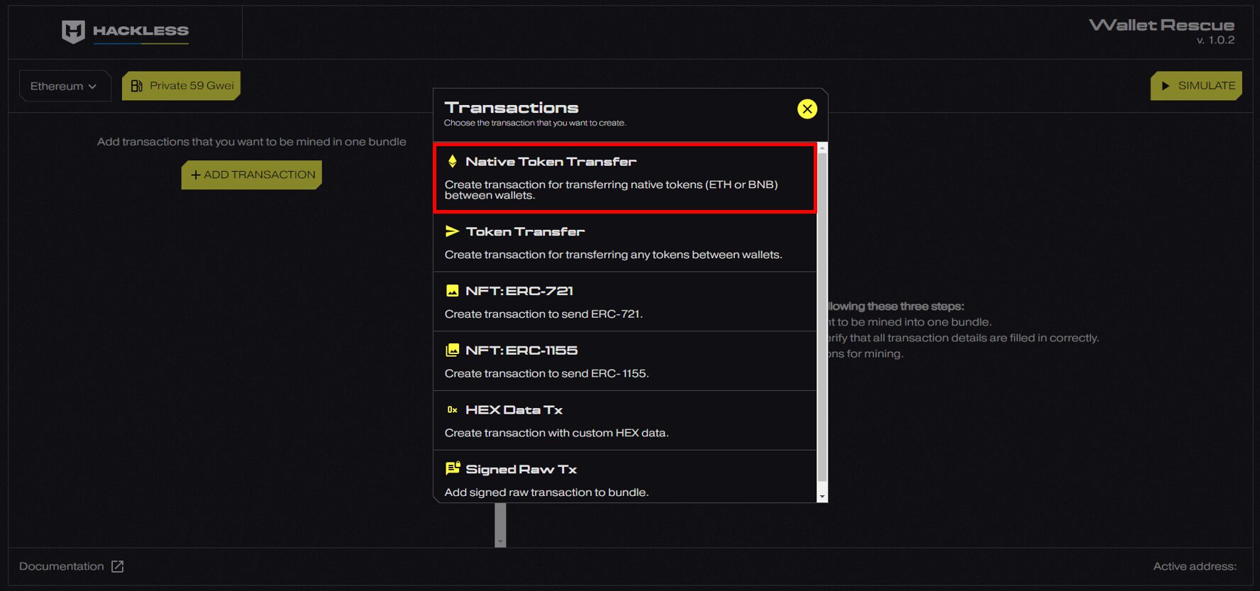 Hình 2 Native Token Trensfer